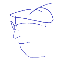 Cid Corman Drawing by Bob Arnold