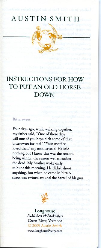 Instructions For How To Put An Old Horse Down