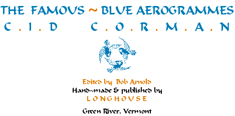 Cid Corman, The Famous Blue Aerogrammes